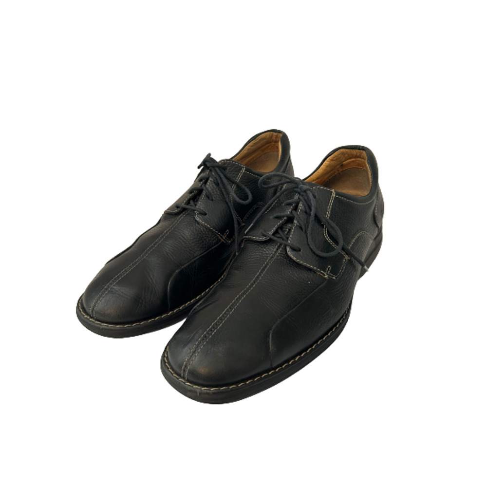 JOHNSTON & MURPHY Shuler Bicycle Toe Oxford Shoes Black Leather Men's Size 11